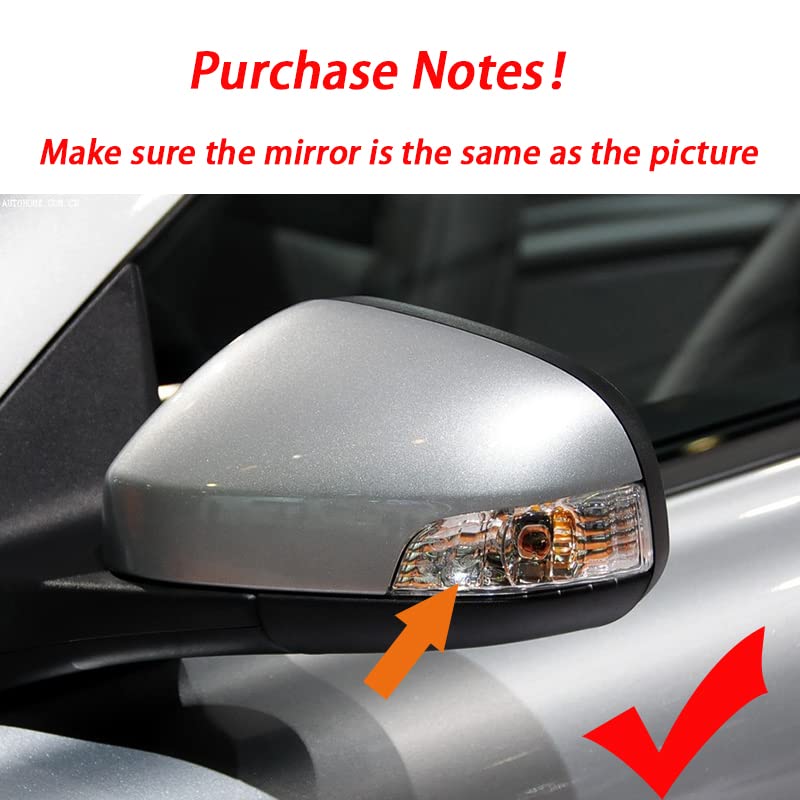 2Pcs Led Dynamic Turn Signal Lights Sequential Yellow Lights Black Shell Side Mirror Reflector Compatible For Volvo C30 S80 S40 V70 S60