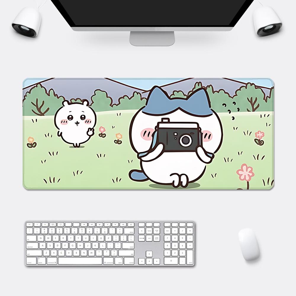 Cute Anime Chiikawas Mousepad HD Printing Computer Gamers Locking Edge Nonslip Mouse Pad XXLxcm Keyboard PC Desk Pad