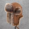 A hat for men, winter imitation fox hair, ear protection and cold hat, cycling warm and windproof ski hat