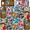 For Samsung Galaxy S24 S23 iPhone 16 15 14 Xiaomi Redmi Note 13 12 11 10Plus 9 Pro Max X XR Phone Case Lovely Nami One Piece Luffy OPPO Huawei Cover