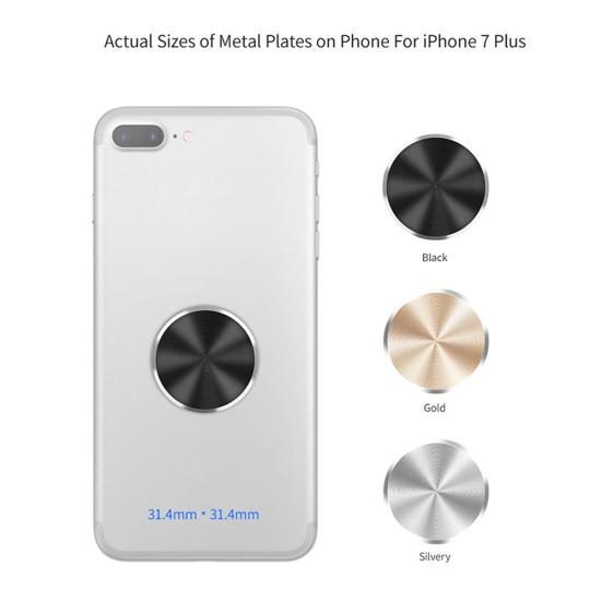 Piastra metallica adesiva rotonda sostitutiva da 30 mm per supporto magnetico per auto e telefono