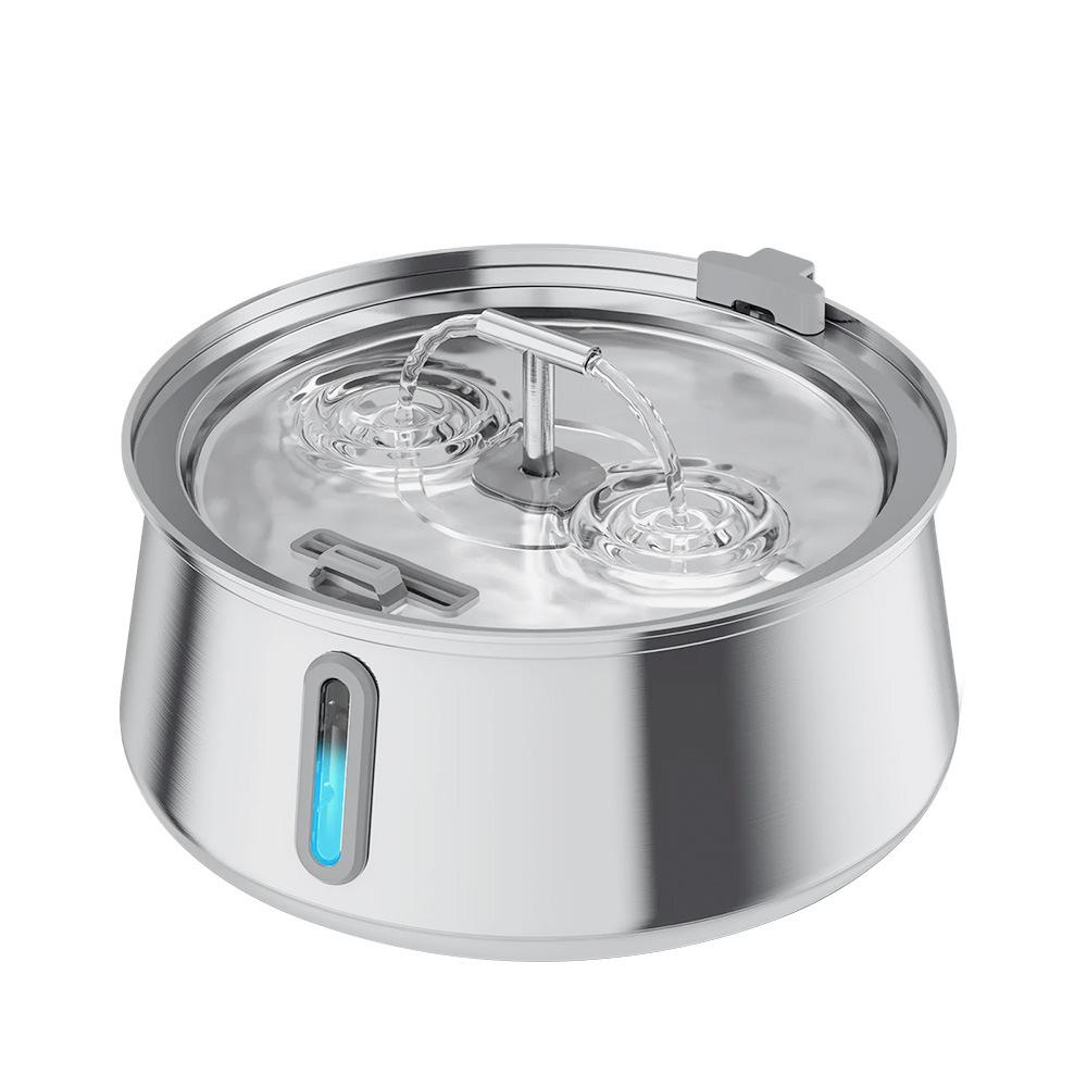 SUS304 Stainless Steel 4L Automatic Pet Water Dispenser with Visible Window