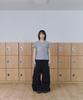 Tansanmageunesyum Rabbit Applique T-Shirt (Gray)