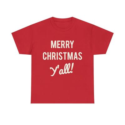 Merry Christmas Y'all Graphic Tee Shirt
