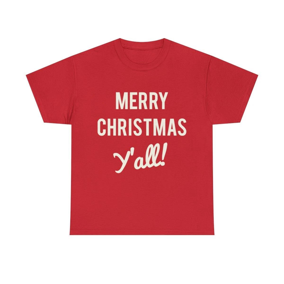 Merry Christmas Y all Graphic Tee Shirt S