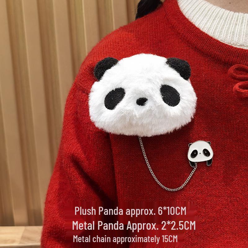 Adorable Red Panda Brooch: Cute Plush Backpack Pin for Students, Couples & Women - Perfect Birthday Gift