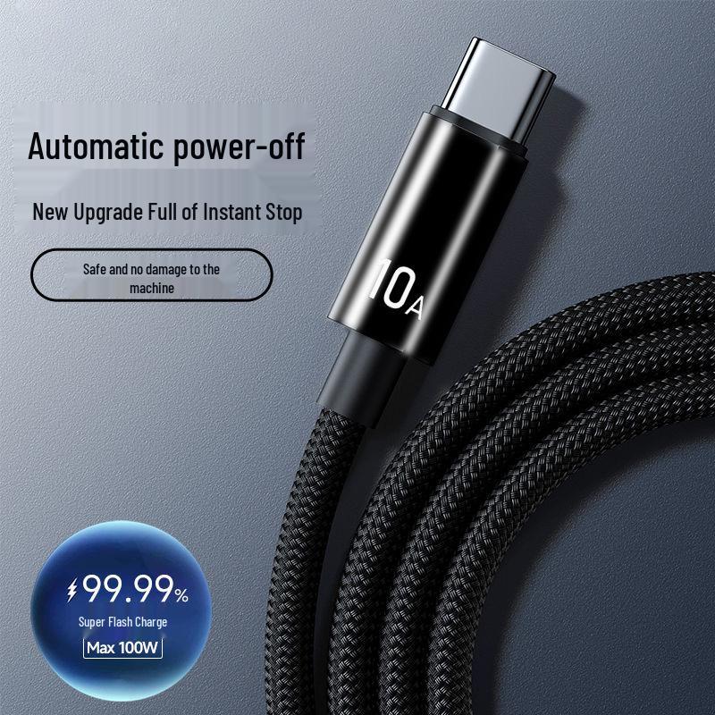120W Super Fast Charging Type-C Braided Cable for Huawei Honor 10A