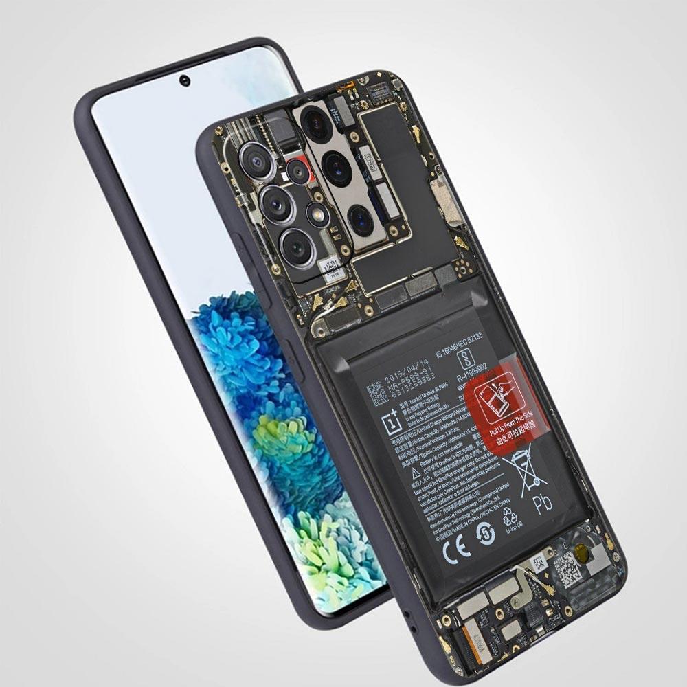 Main Circuit Board Pattern Phone Case for Samsung Galaxy A55 A35 A17 A07 A15 A13 A25 A51 A71 A72 A73 A32 A52 A52S A41 Soft TPU