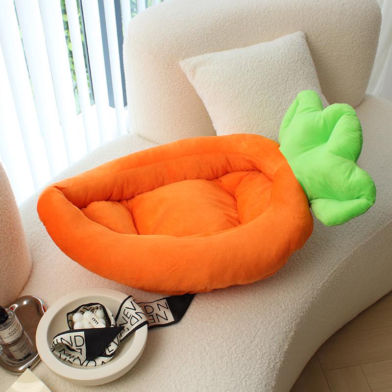 Washable Cartoon Banana Pet Bed for Small/Medium Dogs & Cats - All-Season Use