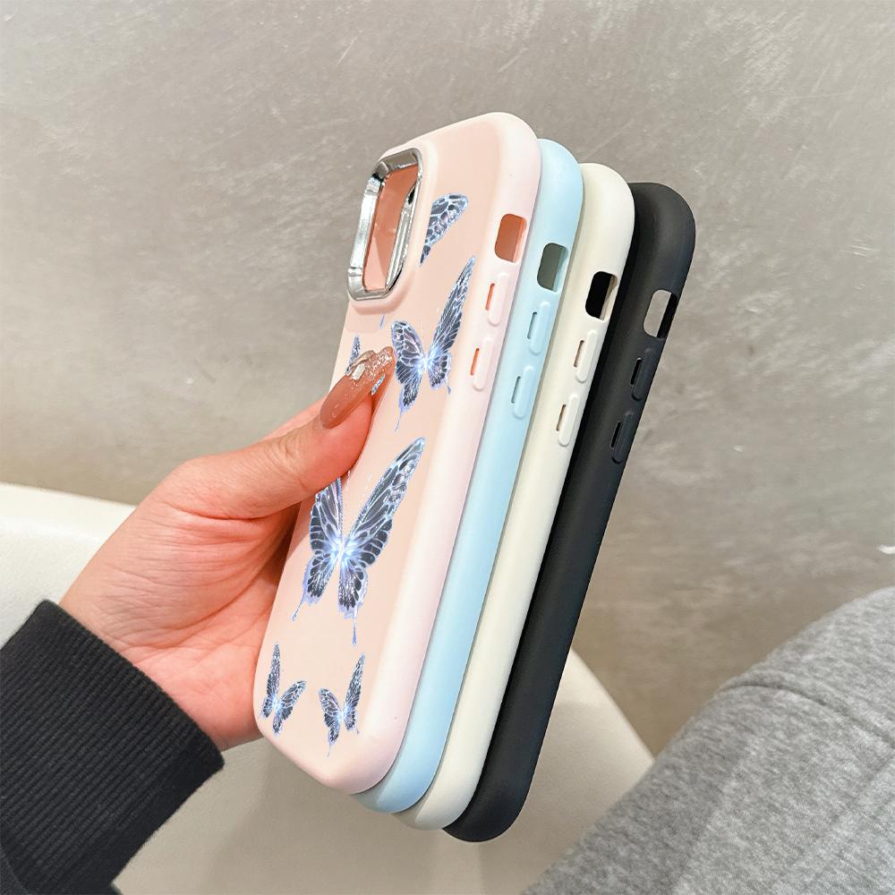 Pro OPPO A16 A38 A57 A58 A74 A78 A98 Reno8T Reno13F Realme C25S C53 C65 Kreslená černá kočka stříbrný okraj měkký tekutý silikonový ochranný kryt