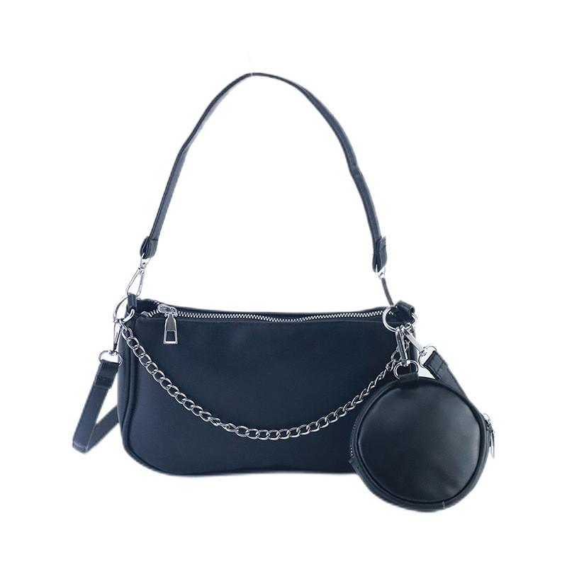 Trendy Black Small Square Bag For Women Stylish Minimalist Crossbody Retro Purse