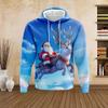 Men's Christmas Beer Hooded Sweater Christmas Party Long Sleeve with Drawstring Hoodies Comfortable Oversize Sweatshirt for Men