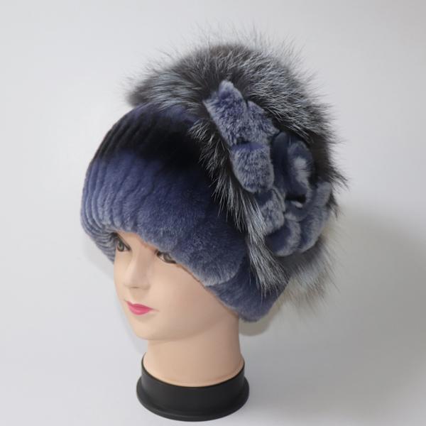 Iarnă femei 100% naturală șapcă din blană de iepure Rex, doamnă, caldă, autentică, șapci de blană de iepure Rex, bune, elastice, pălării din blană reală, căciuli calde