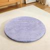 Pluszowy dywanik dla zwierząt domowych imitujący królika, jednolity kolor, okrągły, mata podłogowa, puszysty, kudłaty, okrągły dywanik obszarowy, dywan do salonu, dywan na sofę