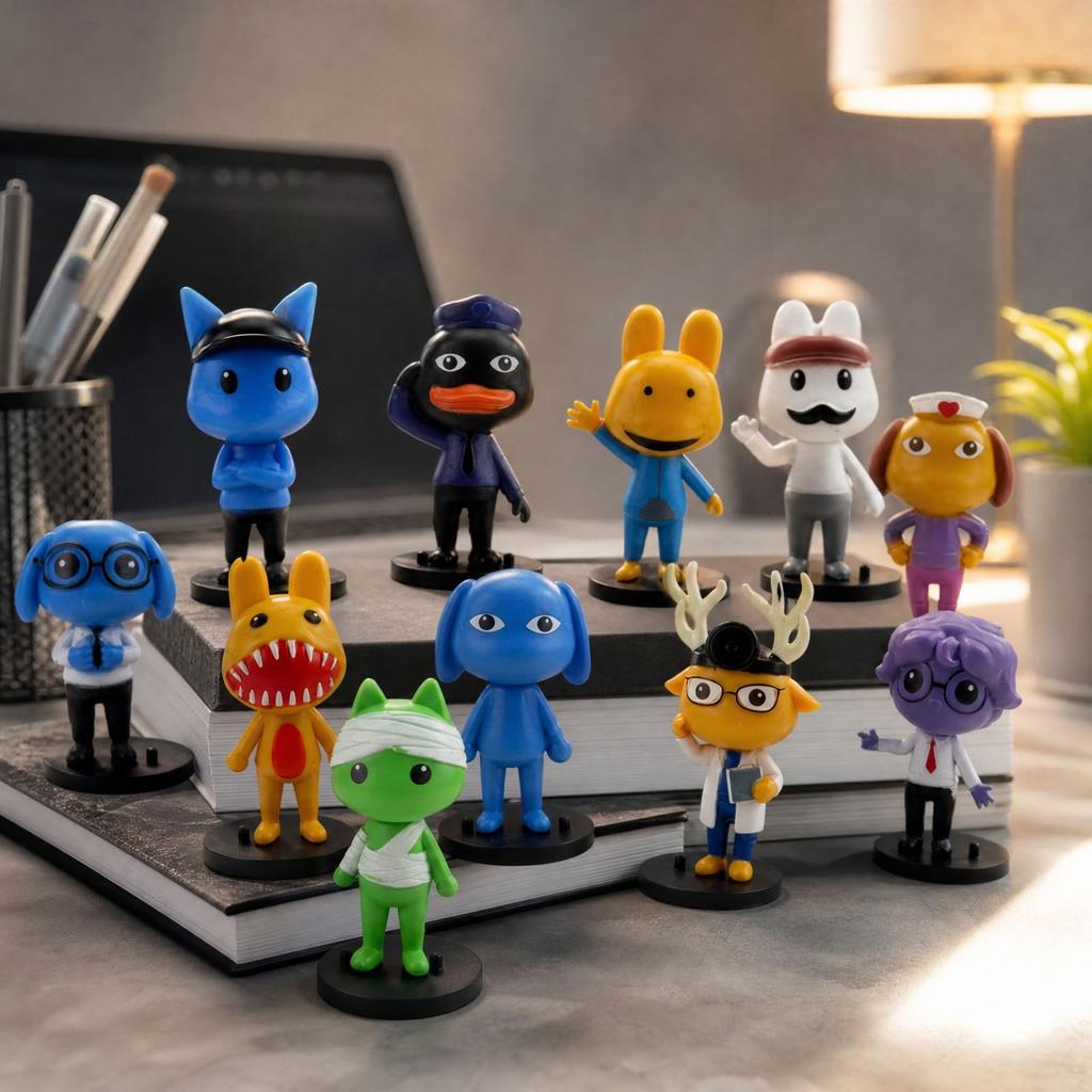 Non-Movable Worker Figure Collectible Toy for Boys and Girls Desk Decoration