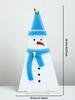 1pc Christmas Acrylic Snowman Tabletop Decoration Cute Snowmen with Hats & Scarves Ornaments for Home, Office&Holiday Party Gift