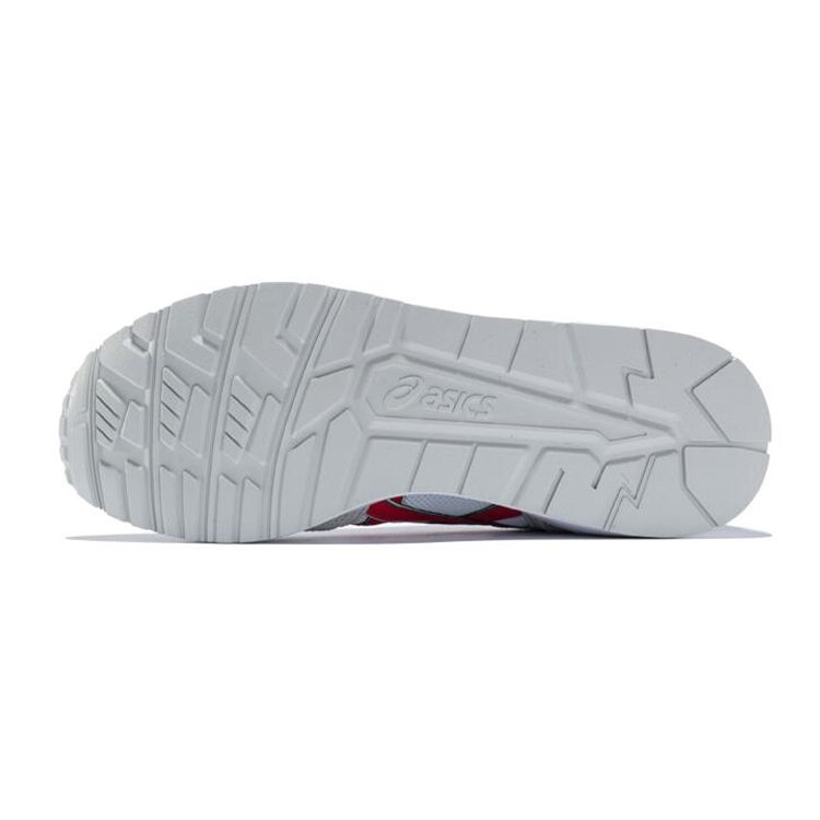 Asics Lyte-Trainer Comfortable Fabric Synthetic Leather Low-Top Running Shoes Unisex Sneaker Gray Red 1201A006-101