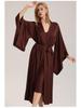 Elegant Women's Satin Chiffon Long Sleeve Nightgown Homewear