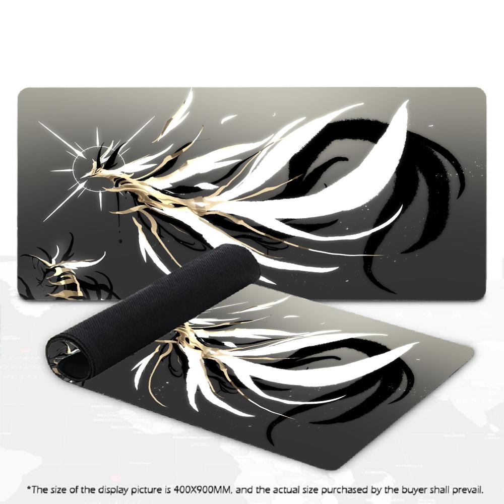 Mecha Robot Warrior Mouse Pad XXL Ink Brush Art Style Non‑Slip Rubber Deskmat Pc Game Keyboard Mats Large Computer Mouse Mat
