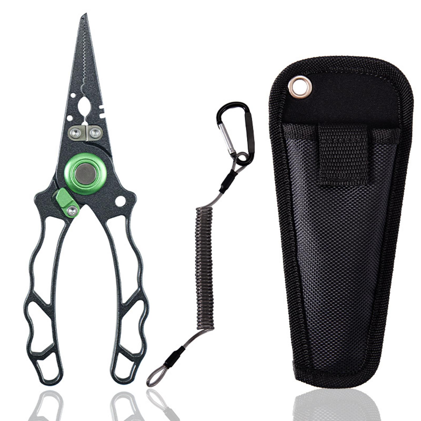 Lightweight Fishing Pliers with Lanyard/Carrying Bag Stainless Steel Fishing Pliers for Saltwater Freshwater Dad Father Day