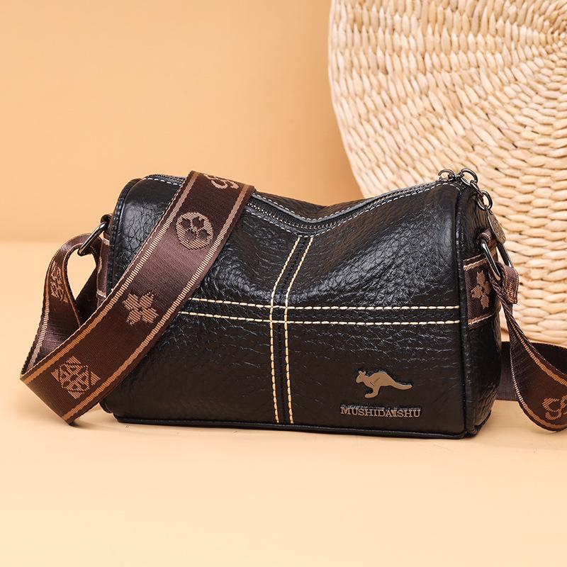 Women's Genuine Leather Crossbody Saddle Bag