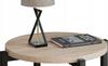 Stolik Nocny Okrągły Loft 35X35X46 Cm Metalowy Czarny