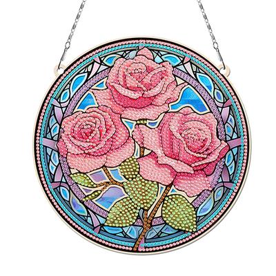 Suncatcher Animal Diamond Painting Hanging Pendant Diamond Drawing Hanging Ornament Christmas Home Windows Decor