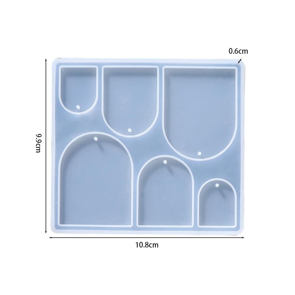 Geometric Earring Pendant Silicone Mold For Epoxy Resin DIY Earring Keychain Necklace Charms Resin Silicone Mold Jewelry Making