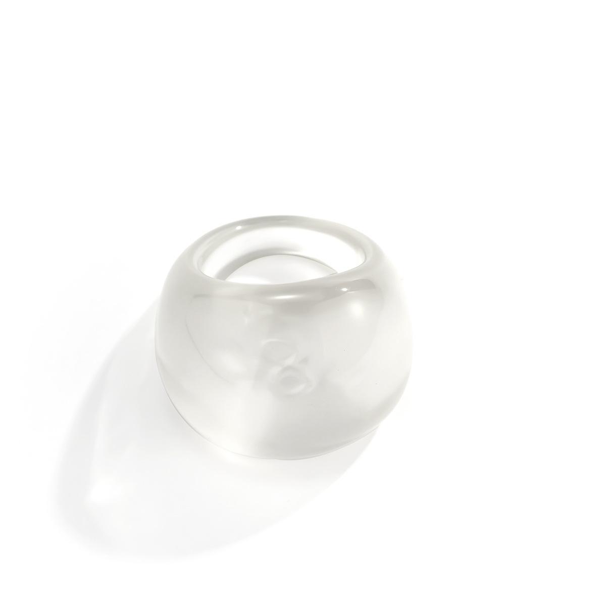 Преувеличенный модный тренд Кольцо-круг из смолы конфетных цветов One Size белый