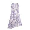 Kaslead New Arrival Women's Clothing Fashion Style Fashion Casual Asymmetrical Ruffles Printing Slip Dress