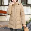 Women's Hooded Coat Ladies Winter Cotton Coat Thickened Warm Jacket