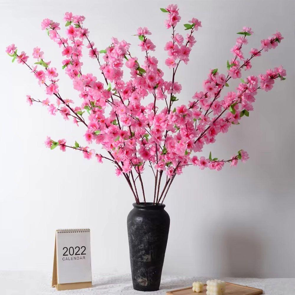 Simulation Artificial Cherry Blossom Branches 65cm Simulation Peach Blossom  Home Dining Room
