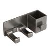 Punch-Free Wall-Mounted Hair Dryer Rack with Storage Shelf