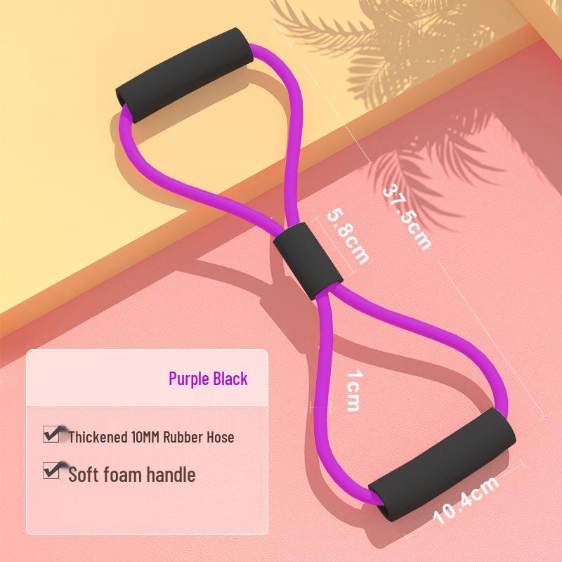 8-Shaped Puller for Chest Expansion, Shoulder Opening, and Back Shaping - High Elastic Yoga & Pilates Fitness Rope