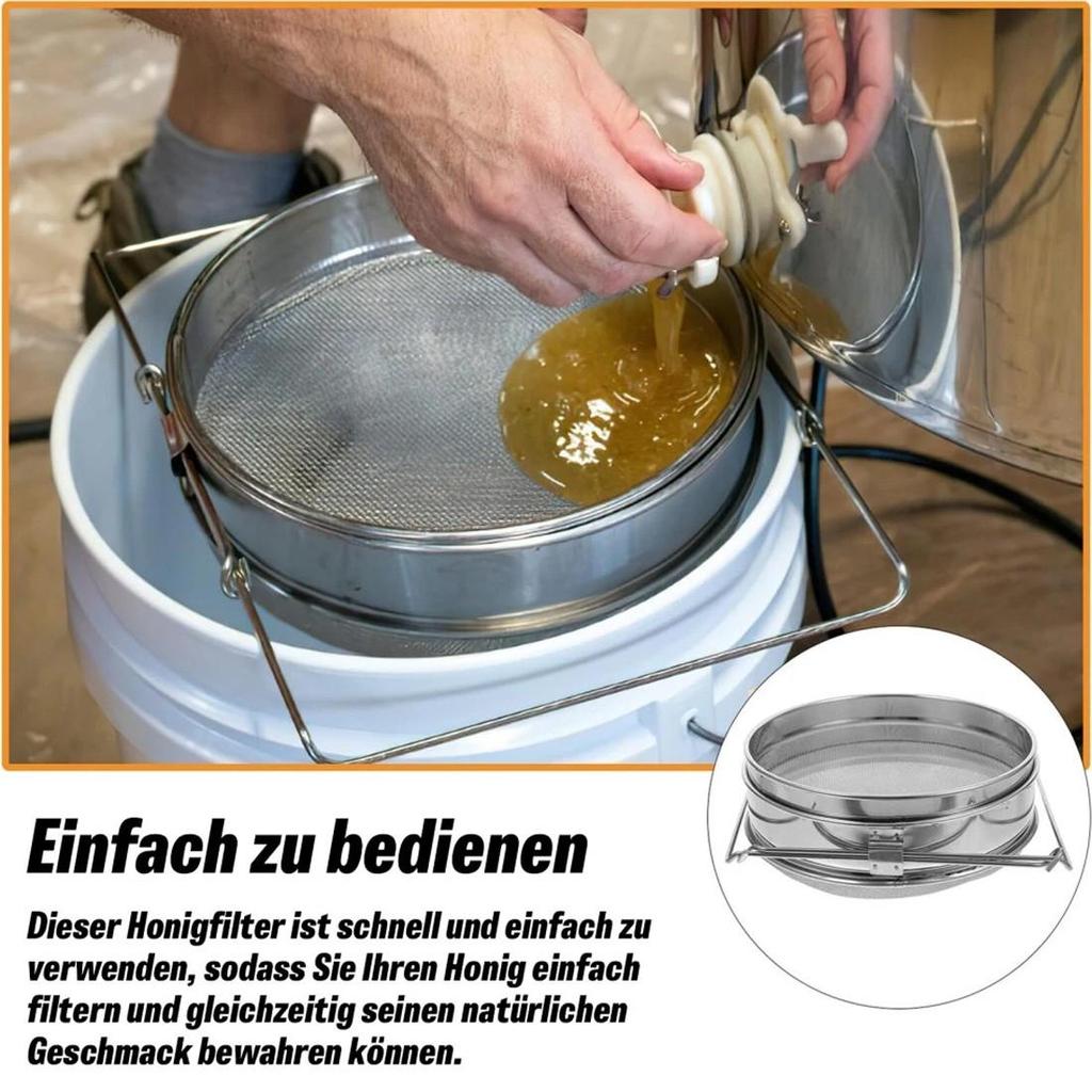 Honey Double Strainer Honey Strainer Stainless Steel 2 Pcs Honey Harvest Beekeeper Tool Beekeeping