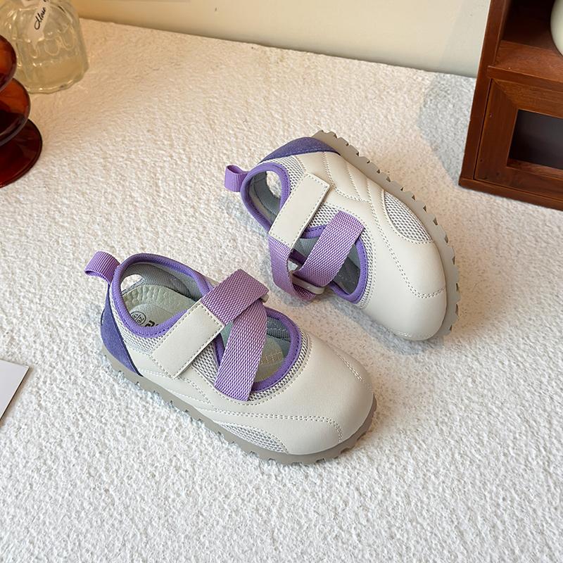 

Summer New Children Casual Sneakers for Girls Fashion Korean Style Soft Bottom Anti-slippery Versatile Chic Sports Sandals 23 фіолетовий
