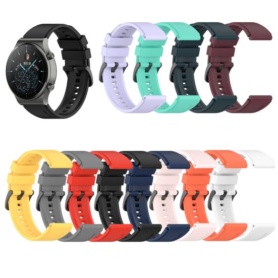 22mm Soft Silicone Strap Bracelet Replacement Adjustable Watchband for Huawei Watch GT2 Pro