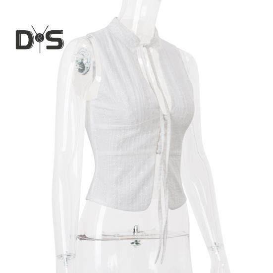 Kadın Yelek Üstler Düz Renk Retro Tasarım Dik Yaka Kolsuz Atletler Yaz Tatili Parti Kulübü Günlük Giyim