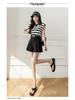 Women's 2024 Summer High-Waist Pleated Skort with Wide-Leg Design: Korean Style & Versatile Casual Look