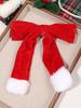 1 Pcs Red Christmas Velvet Hair Clip,Bow Christmas Stocking Hair Clip with Slide Metal Hair Clips Ponytail Holders for Women