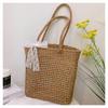 Large Capacity Woven Straw Bag Women's Summer Versatile New Fashion Shoulder Bag Vacation Beach Bag