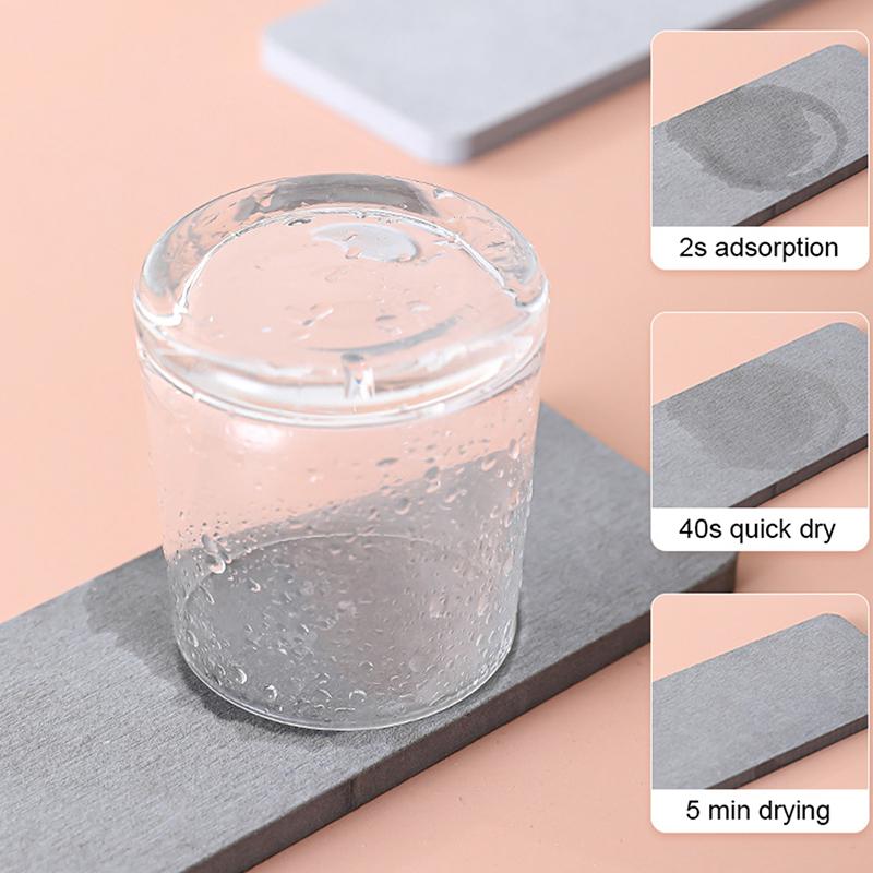 Home Diatomite Mat Water Absorbing Pad Heat Resistant Coaster Diatomaceous Slip