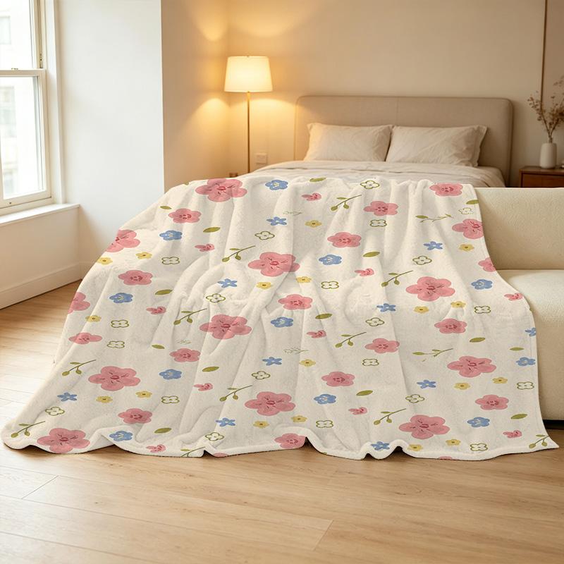 Lightweight Versatile Flannel Throw - Soft, Skin-friendly, Warm for Home, Car, Christmas & Halloween Cozy Moments