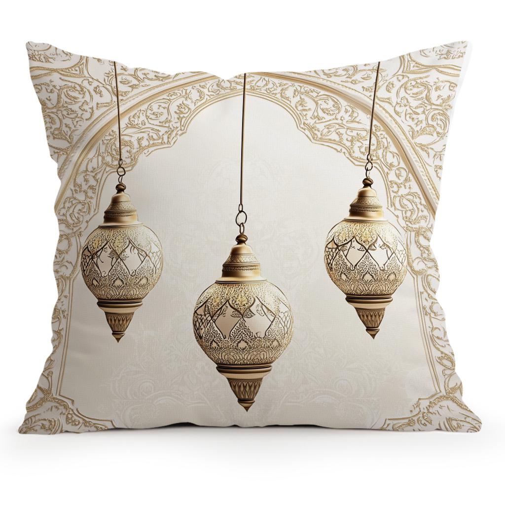 Ramadan Lanterns And Islam Pillowcase Bedroom Sofa Cushion Cover 100% Polyester Living Room Cushion Pillowcase Home Decor