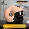 Unisex Electric Vehicle Helmet with Cold Protection, Warm Neck Gaiter, Detachable Half Helmet, Motorcycle Safety Features & Dual Visor.