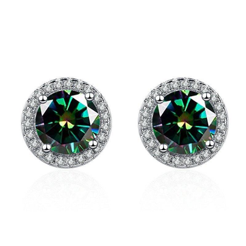 Colorful Zircon Crystal Earrings for Women - Trendy European & American 'Goddess' Jewelry