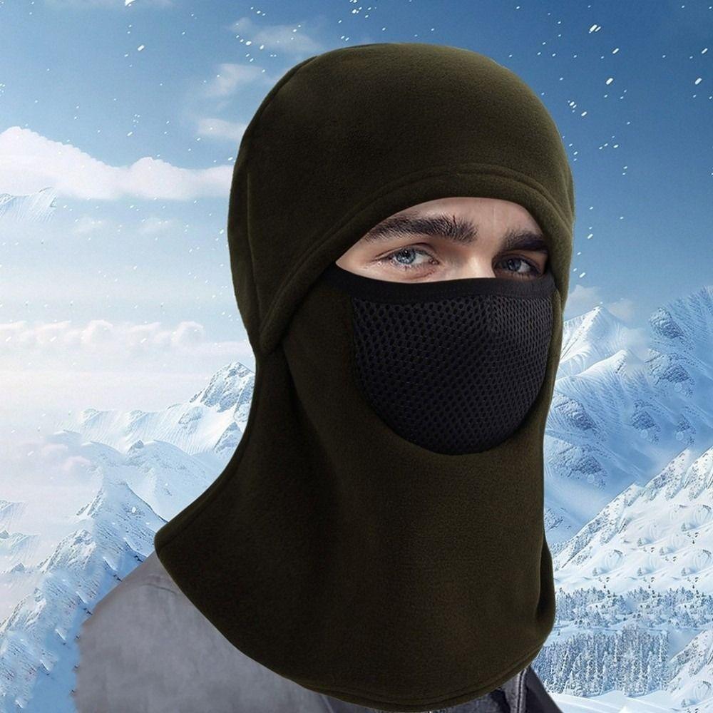 Breathable Balaclava Cycling Cap Fleece Ski Windproof Cap Warm Hat Mask Winter