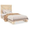 Solid Wood Bed with Headboard 100 x 200 cm Pine