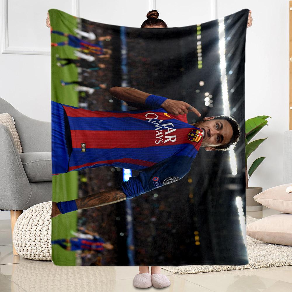 Brazilian Footballer Hairstyle Blanket Warmthful Decor Great for Chair Office Office Chair All-Season Use Stylish Decor