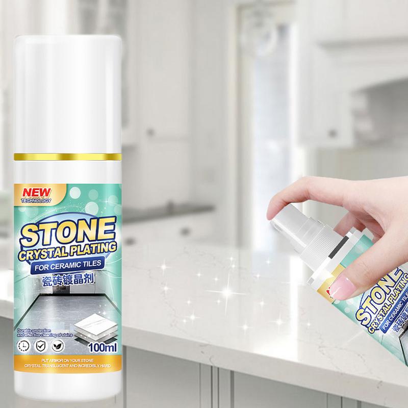 Crystal Coating Agent 100ml Mild Stone Polishing Agent Crystal Coating Agent for Home Floor Tiles and Furniture Scratch Repair